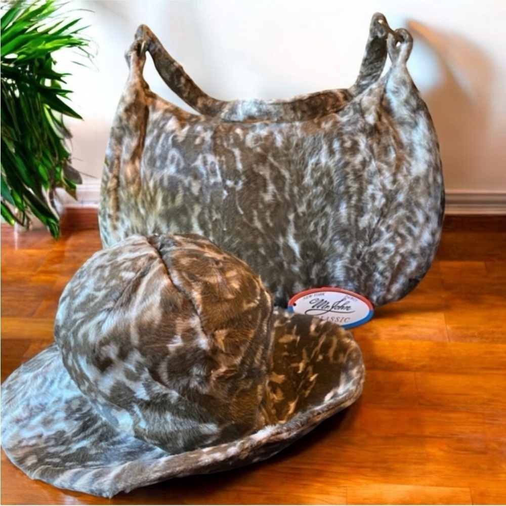 VINTAGE Mr. John Faux Fur Hat & Purse Set – Audrey Hepburn Vibes!